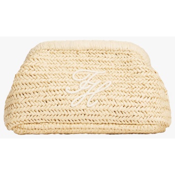 tommy hilfiger th elevated summer clutch raffia