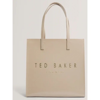 ted baker crinkon crinkle large icon bag 283875-stone biege
