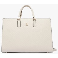 tommy hilfiger th daily satchel mono aw0aw18418-aeo ecru