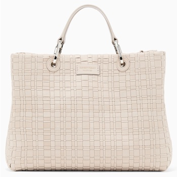 emporio armani shopping bag ew000360af23436-u6076 ecru