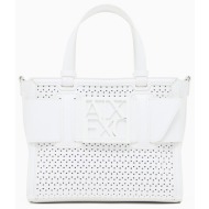 armani exchange shopping bag xw000392af22626-u0011 offwhite