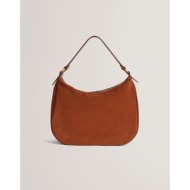 ted baker samiyra webbing suede hobo bag 282686-brown brown