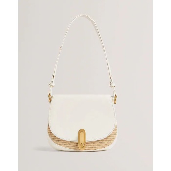 ted baker kkaia twist lock detail raffia trim shoulder b