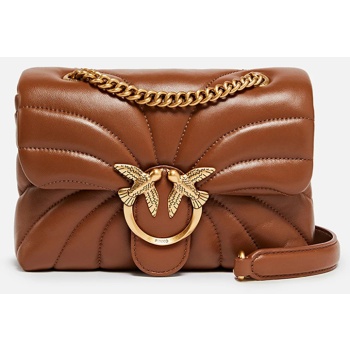 pinko love puff mini cl sheep nappa 100039a1ex-l17q brown