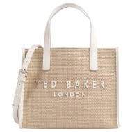 ted baker paolina faux raffia small icon bag 284037-ivory ivory