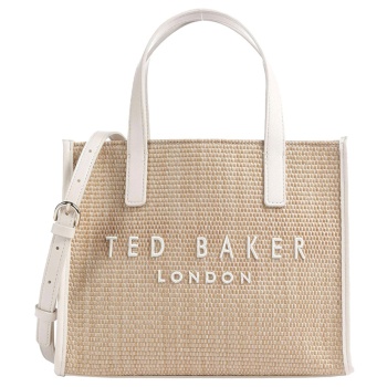 ted baker paolina faux raffia small icon bag 284037-ivory σε προσφορά