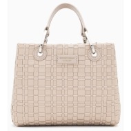 emporio armani shopping bag ew000361af23436-u6076 ecru