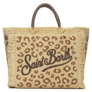 mc2 colette straw n-hand bag with strap-leopard 18 emb col0017-00349l-00349l biege