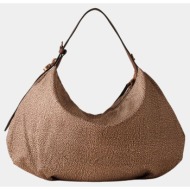 borbonese borbonese hobo bag pl(l)pl(t)leather ital.origin p2691010232-ah1-994 brown
