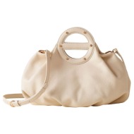 borbonese borbonese handbag leather(l)pl,pe ital.origin p2691010210-0215-927 ivory