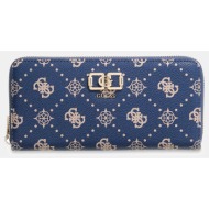 guess emelie logo slg lrg zip around αξεσουαρ γυναικειο swgp9928146-nlo navyblue