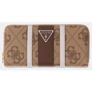 guess laurel ii slg lrg zip around πορτοφολι γυναικειο swss7459146-lgw cappuccino