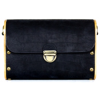 γυναικεία τσάντα μαύρη simply wood s2102-black σε προσφορά