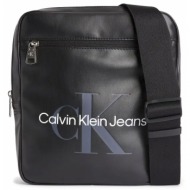 ανδρική monogram soft τσάντα χιαστί μαύρη calvin klein k50k510203-bds
