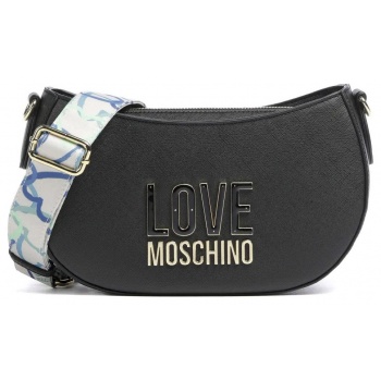 γυναικεία τσάντα χιαστί μαύρη love moschino
