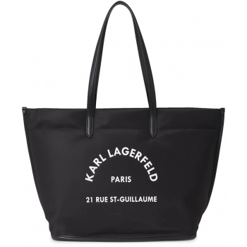 γυναικεία rsg nylon tote τσάντα μαύρη karl lagerfeld