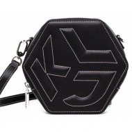 γυναικεία hexagon τσάντα χιαστί μαύρη karl lagerfeld jeans 240j3018-j101 black