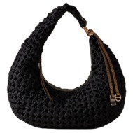 γυναικεία hobo τσάντα μαύρη borbonese 924827-aq3 x80
