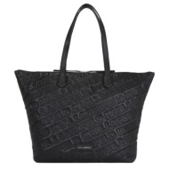 γυναικεία k/essential kuilt lg tote τσάντα μαύρη karl lagerfeld 241w3021-a999 black