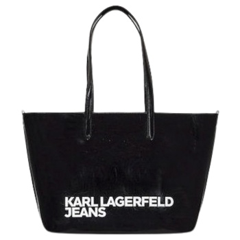 γυναικεία essential logo tote τσάντα μαύρη karl lagerfeld