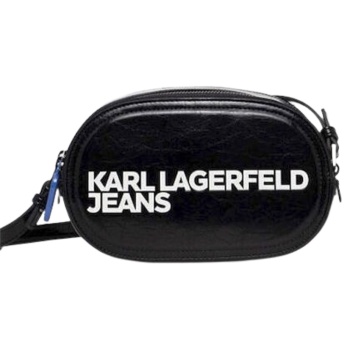 γυναικεία essential logo τσάντα χιαστί μαύρη karl lagerfeld