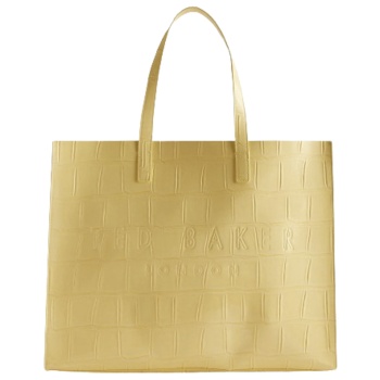 γυναικεία allicon τσάντα κροκό κίτρινη ted baker 253520-lt