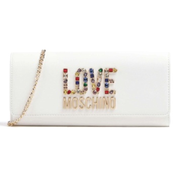 γυναικεία τσάντα χιαστί λευκή love moschino