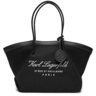 γυναικεία hotel karl tote τσάντα μαύρη karl lagerfeld 241w3005-a999 black
