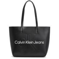γυναικεία shopper τσάντα μαύρη calvin klein k60k610276-bds