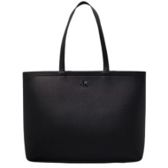 γυναικεία minimal monogram slim tote τσάντα μαύρη calvin klein k60k612236-0gr