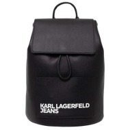 γυναικεία essential logo τσάντα πλάτης μαύρη karl lagerfeld jeans 245j3011-j101 black