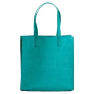 γυναικεία croccon τσάντα κροκό τυρκουάζ ted baker 253518-teal blue