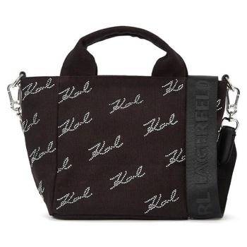 γυναικεία k/signature shopper τσάντα μαύρη karl lagerfeld