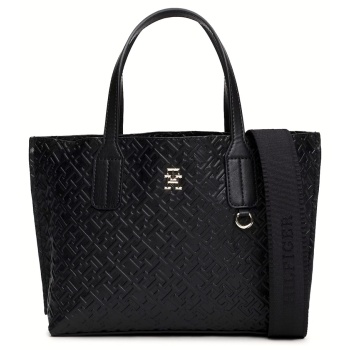 γυναικεία th monogram tote τσάντα μαύρη tommy hilfiger