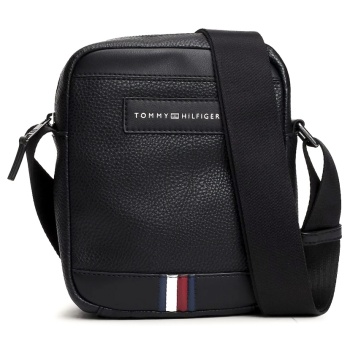 ανδρική th business τσάντα χιαστί μαύρη tommy hilfiger