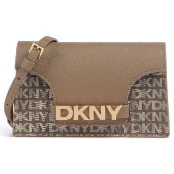 γυναικεία avril clutch τσάντα χιαστί καφέ dkny r4355g58-i4e