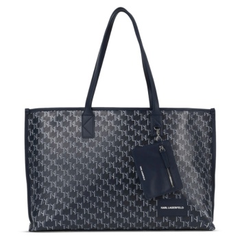 γυναικεία k/voyage tote τσάντα navy μπλε karl lagerfeld