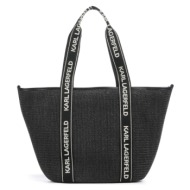 γυναικεία k/essential τσάντα μαύρη karl lagerfeld a1w46074-999 black