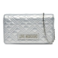 γυναικεία τσάντα χιαστί ασημί love moschino jc4079pp1mla1-96b