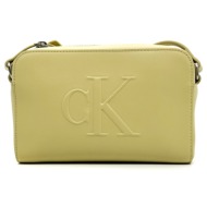 γυναικεία τσάντα χιαστί κίτρινη calvin klein lv04k3036g-rm0