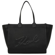 γυναικεία k/skuare τσάντα μαύρη karl lagerfeld a4w30257-1av black nickel