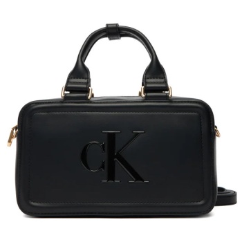 γυναικεία mini tote τσάντα μαύρη calvin klein lv04f3411g-ub1