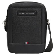 ανδρική τσάντα χιαστί μαύρη tommy hilfiger am0am14011-bds