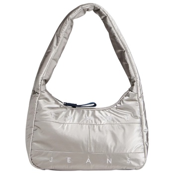 γυναικεία τσάντα ασημί tommy jeans aw0aw18066-0ip