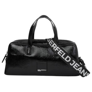 γυναικεία bowling glossy τσάντα μαύρη karl lagerfeld jeans