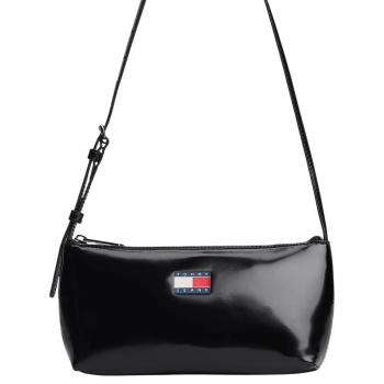 γυναικεία τσάντα ώμου μαύρη tommy jeans aw0aw17866-bds