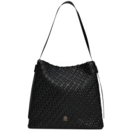 γυναικεία th monogram τσάντα μαύρη tommy hilfiger aw0aw18161-bds