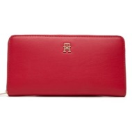 γυναικείο th icon πορτοφόλι κόκκινο tommy hilfiger aw0aw17744-xlg