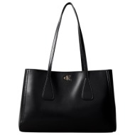 γυναικεία tote τσάντα μαύρη calvin klein lv04f3442g-yih