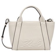 γυναικεία k/ville tote τσάντα off white karl lagerfeld b1w30067-110 off white